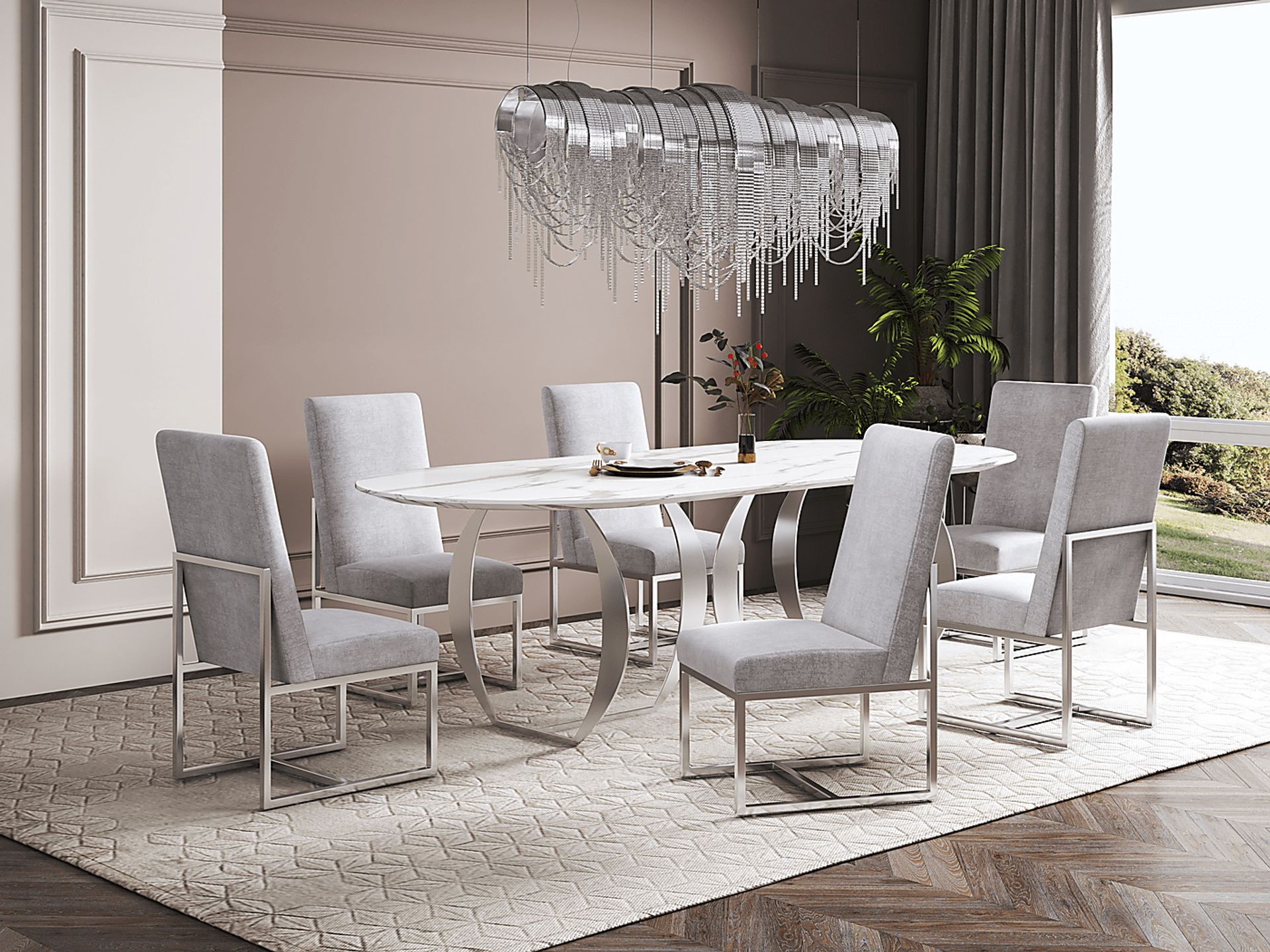 Herrli Light Gray Side Chair - Image 3
