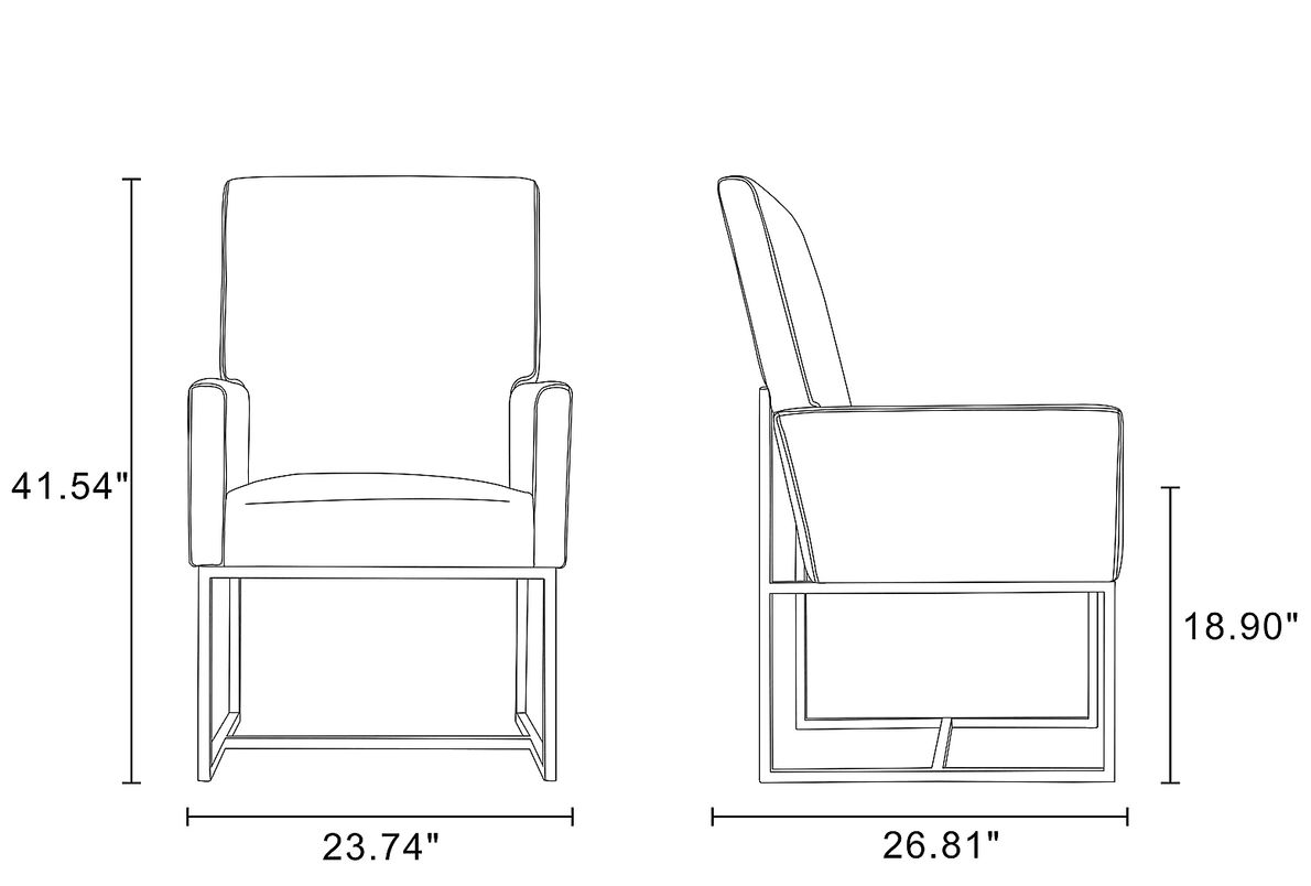 Herrli Steel Gray Arm Chair