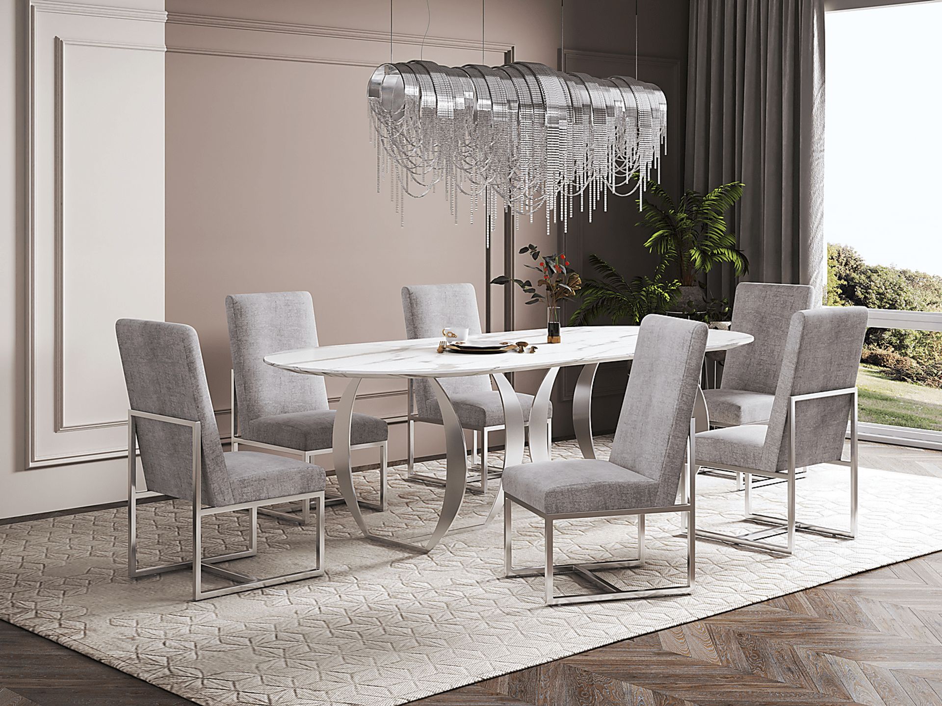 Herrli Steel Gray Side Chair - Image 2