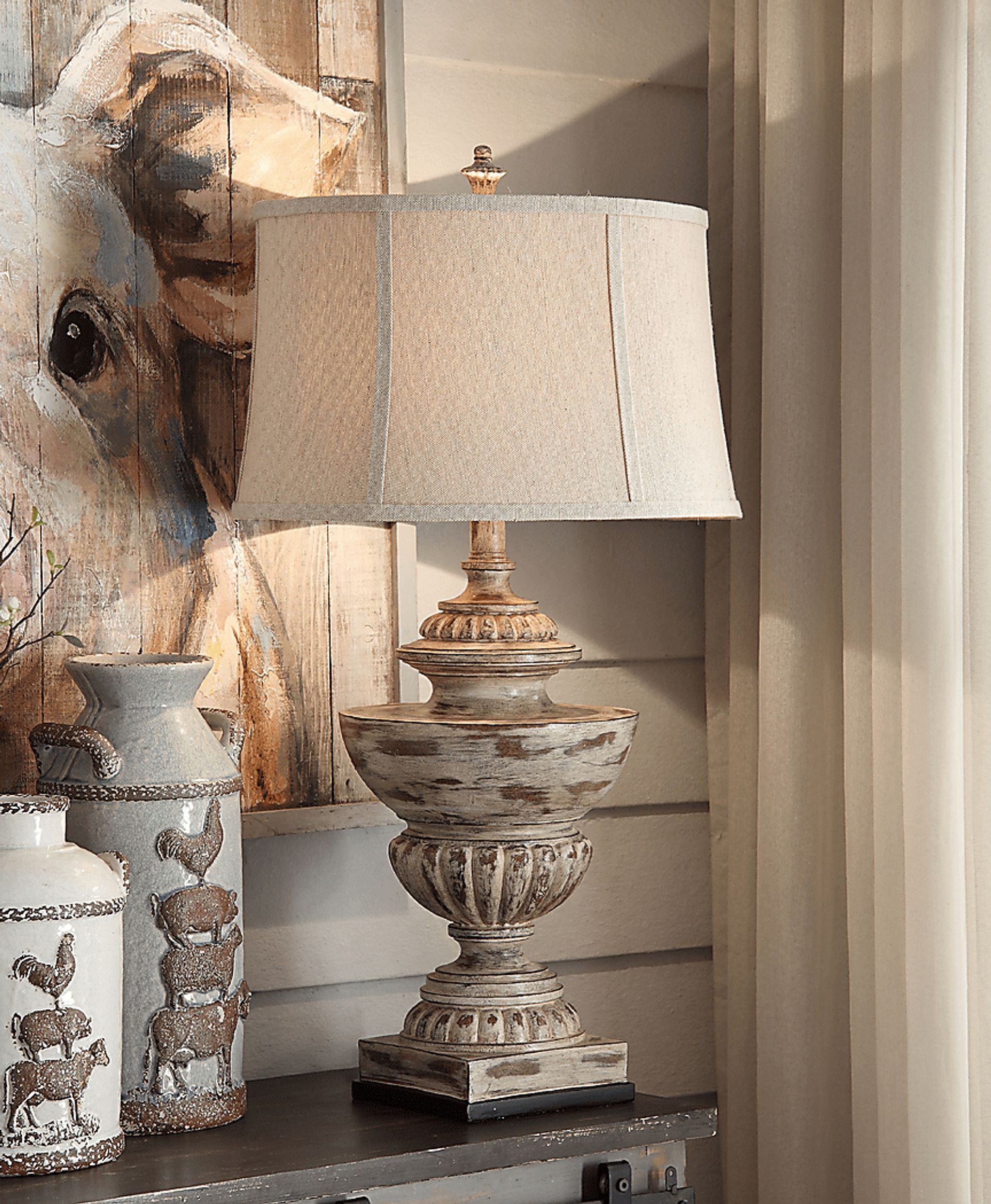 Herrling Taupe Lamp, Set of 2 - Image 2