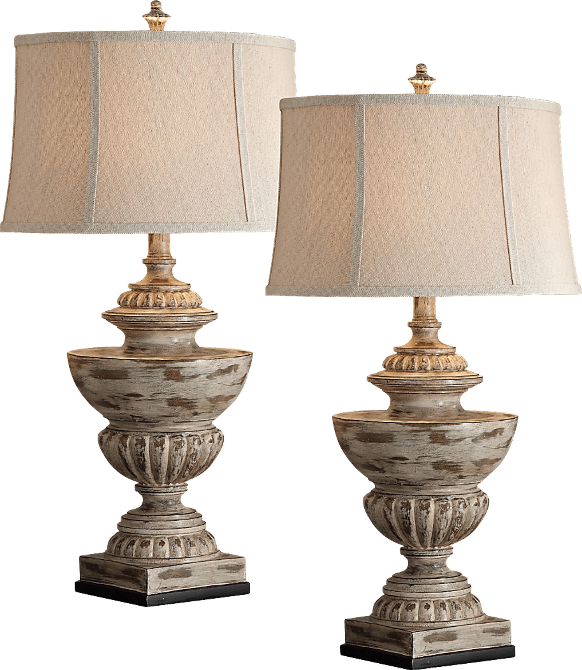 Herrling Taupe Lamp, Set of 2 - Image 1