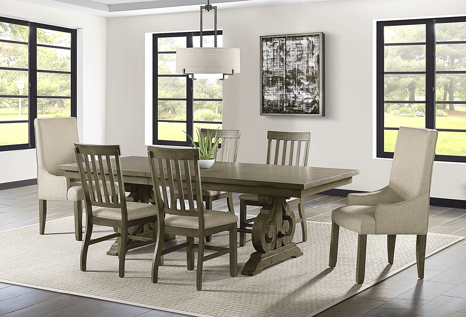 Herterton Taupe Arm Chair, Set of 2 - Image 2