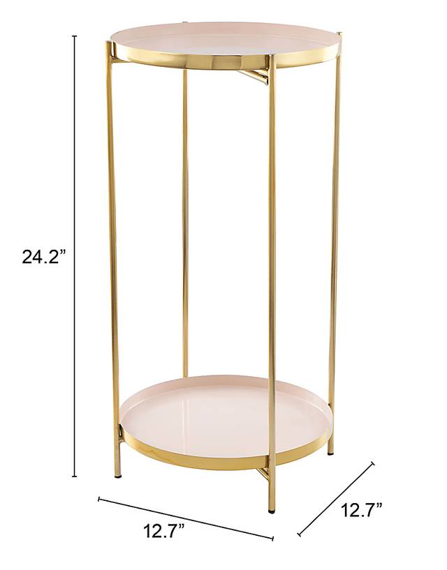 Hertha Pink Accent Table - Thumbnail - Image 10
