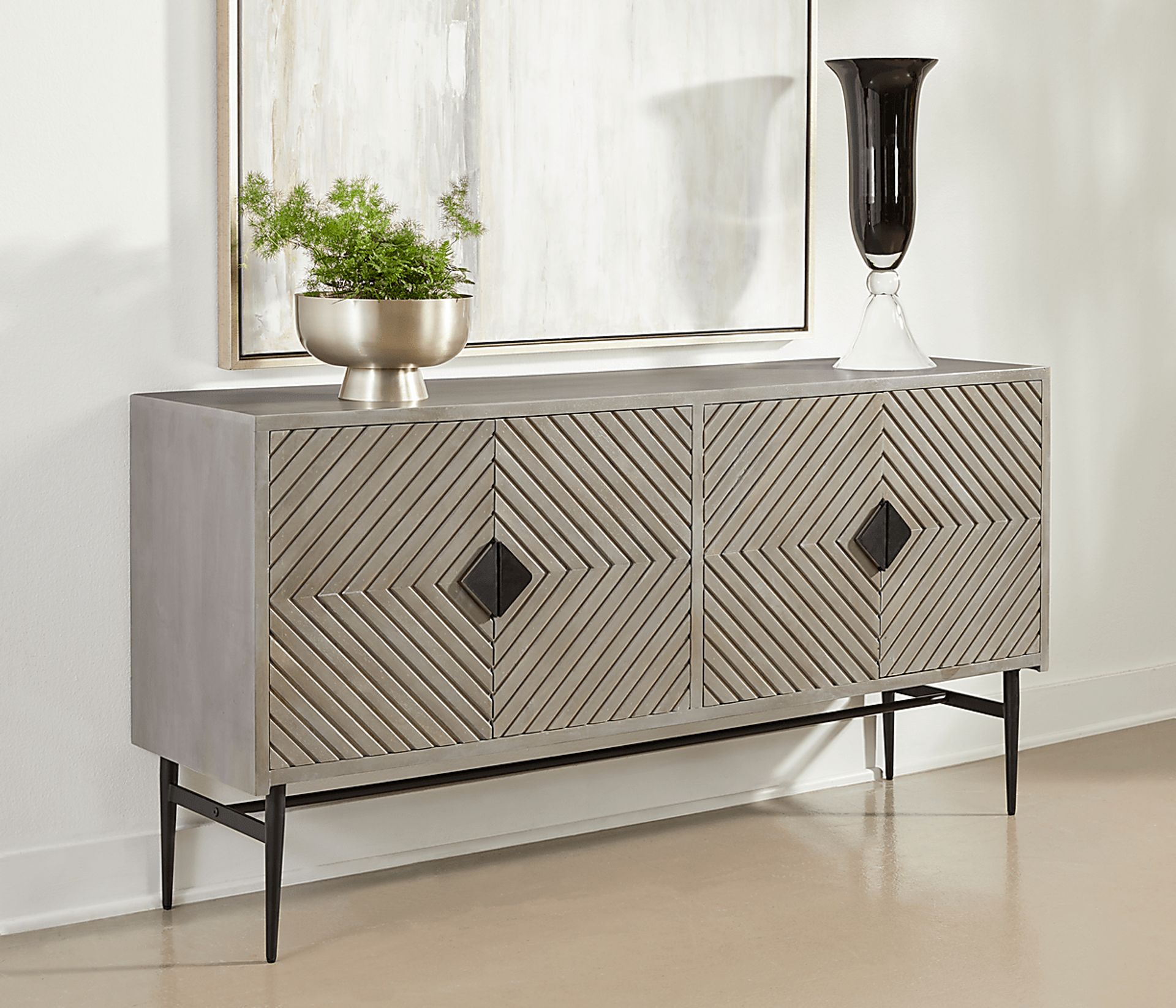 Herty Gray Credenza - Image 2
