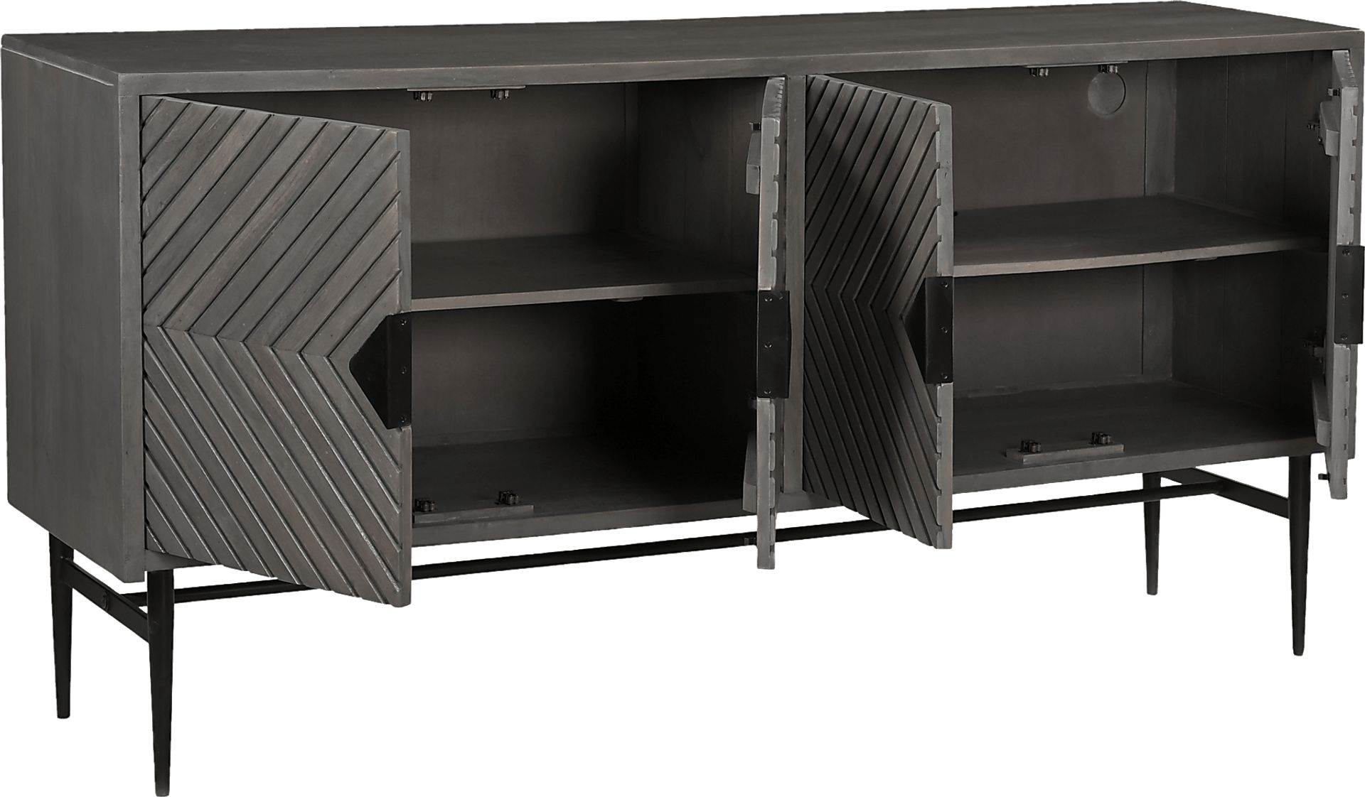 Herty Gray Credenza - Image 3