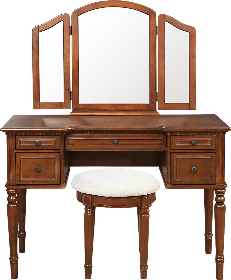 Hervel Cherry Vanity Set