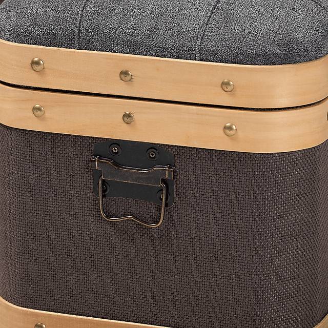 Heskett Brown Ottoman, Set of 3 - Thumbnail - Image 3