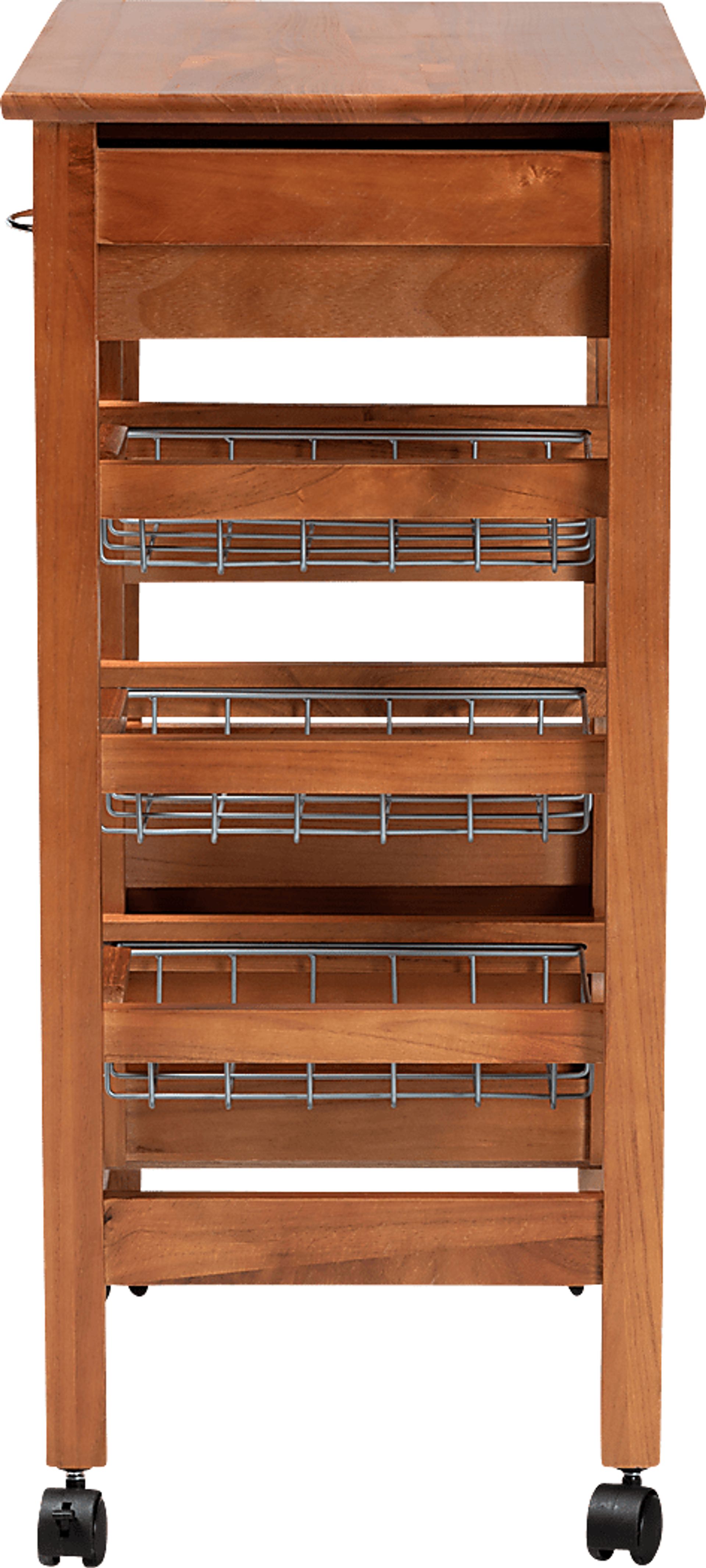 Hesser Oak Bar Cart - Image 4