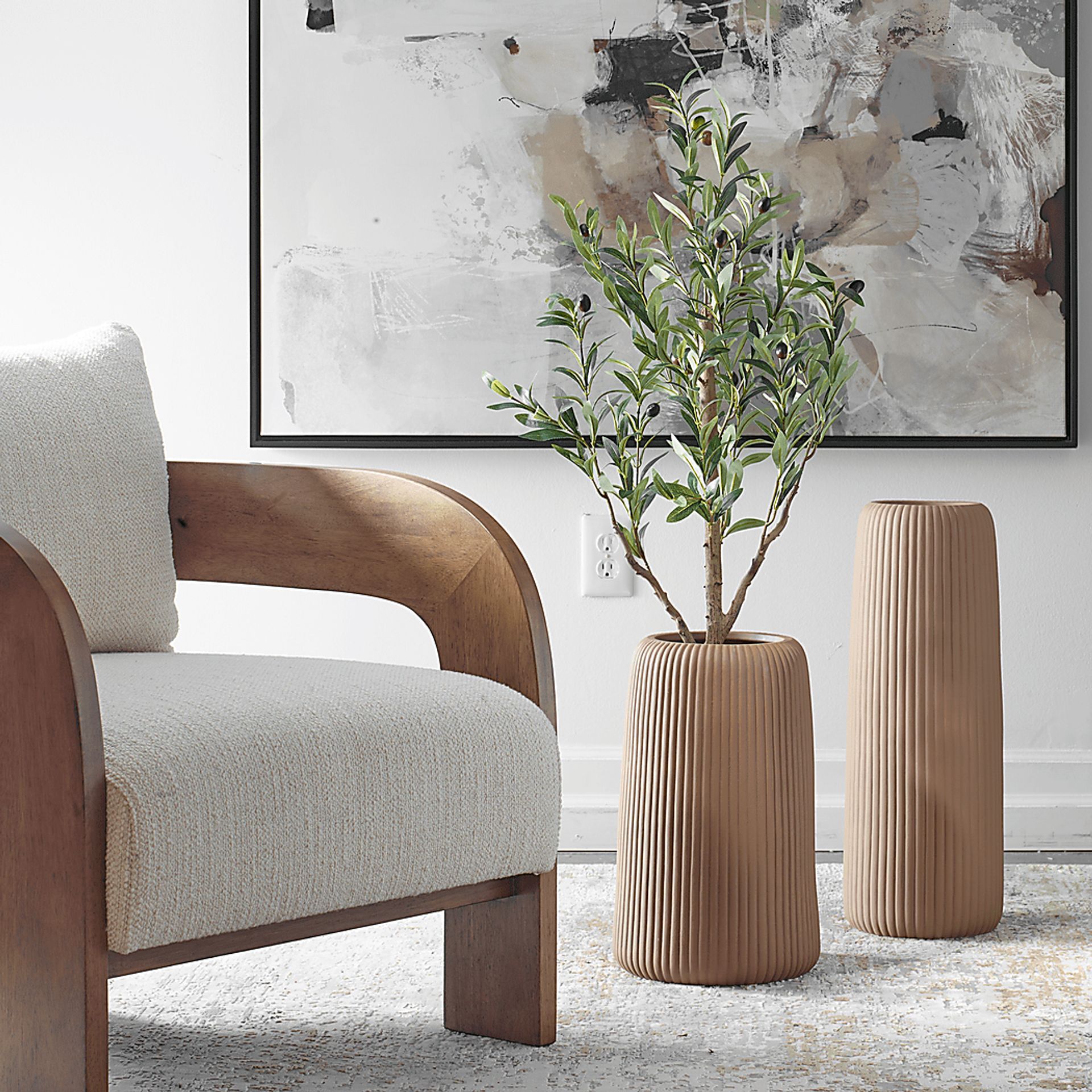 Hesta Brown Vase, Set of 2 - Image 2