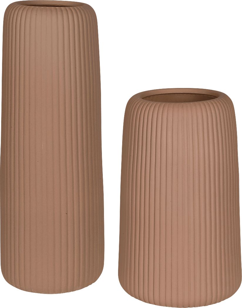 Hesta Brown Vase, Set of 2
