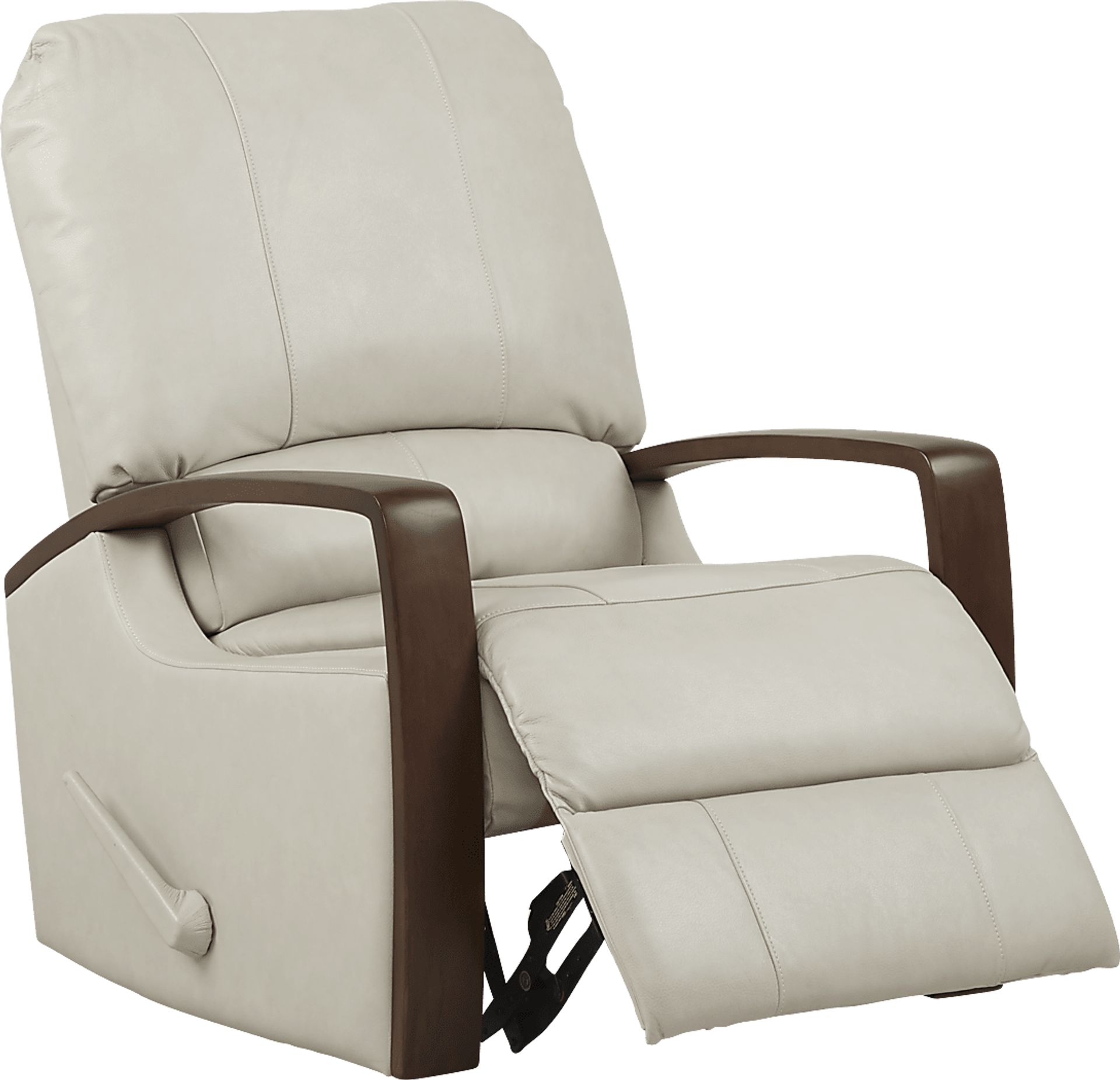 Heston Beige Leather Swivel Recliner - Image 2