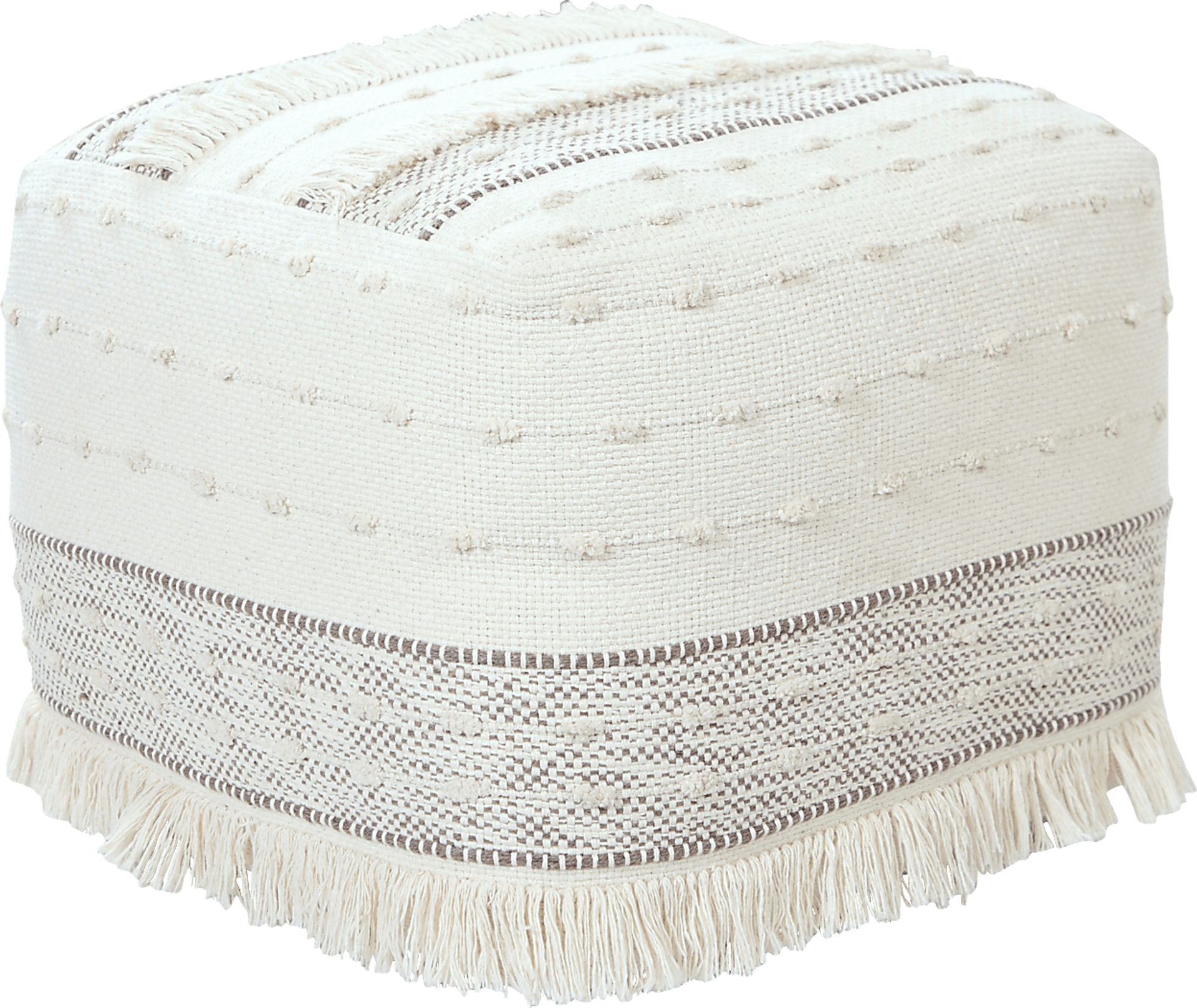 Hewen Cream Pouf - Image 1