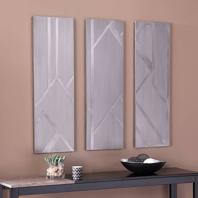 Hewwood Silver Wall Art, Set of 3 - Thumbnail - Image 5
