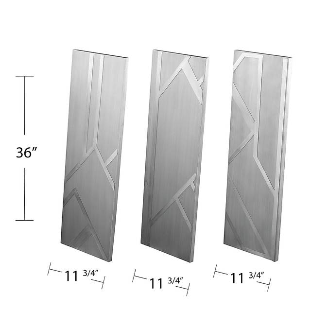 Hewwood Silver Wall Art, Set of 3 - Thumbnail - Image 6