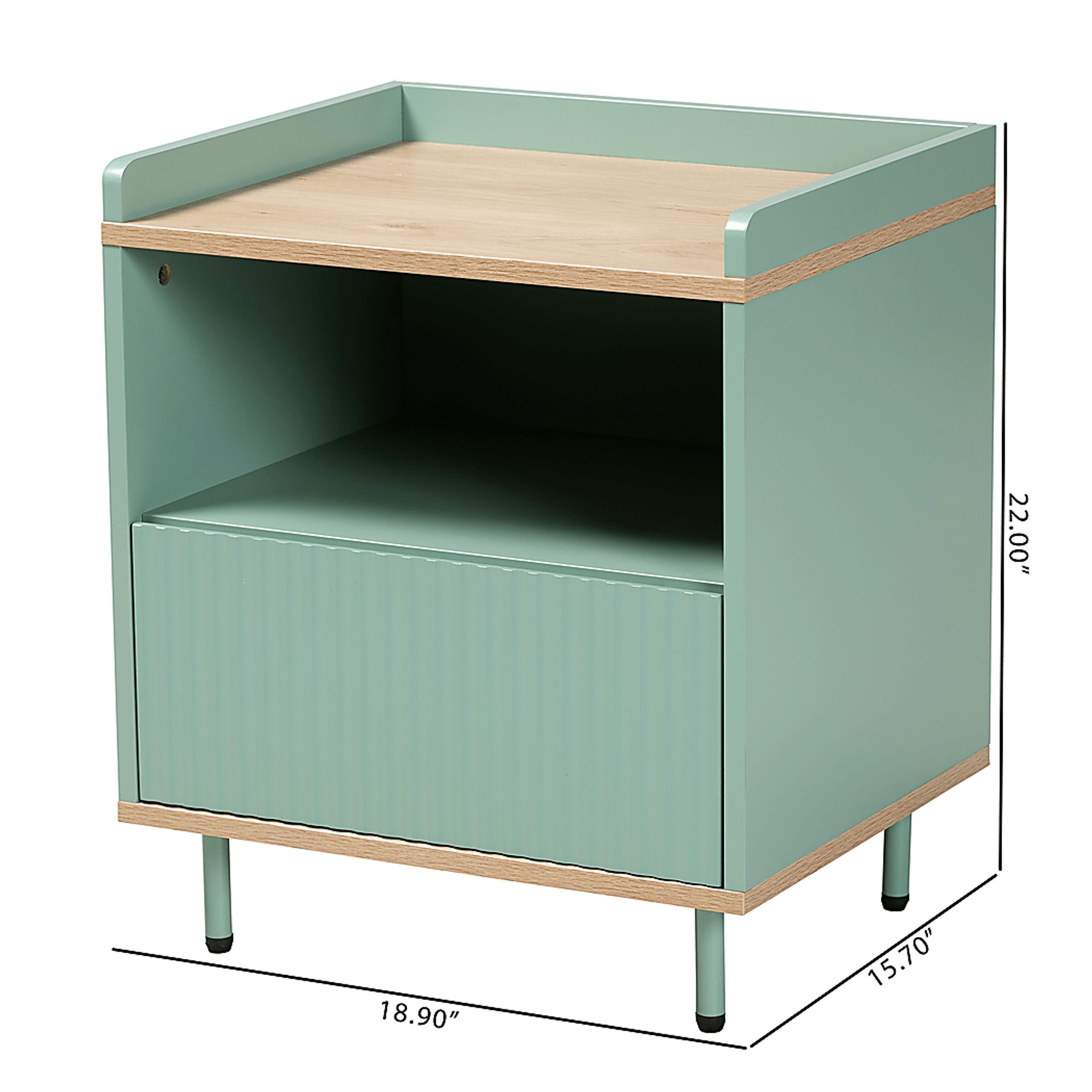 Heyden Mint Green Nightstand - Image 10