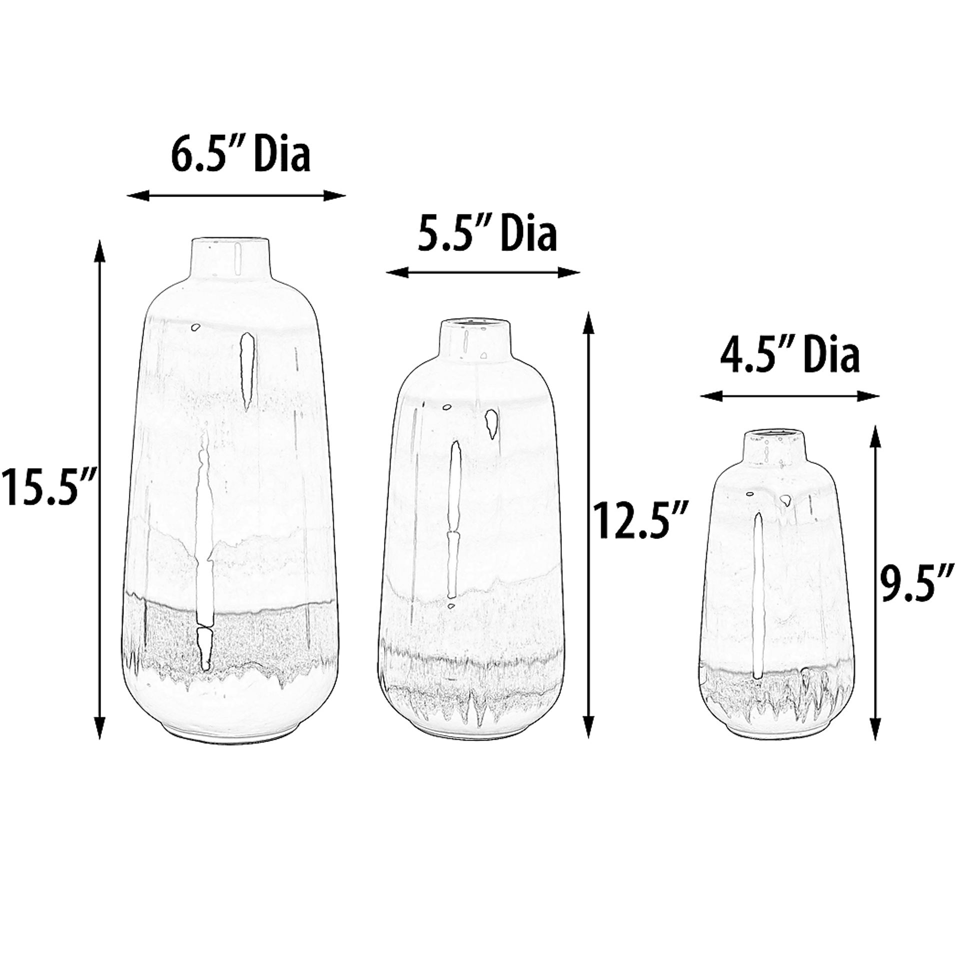 Hezar Green Vase, Set of 3 - Image 6