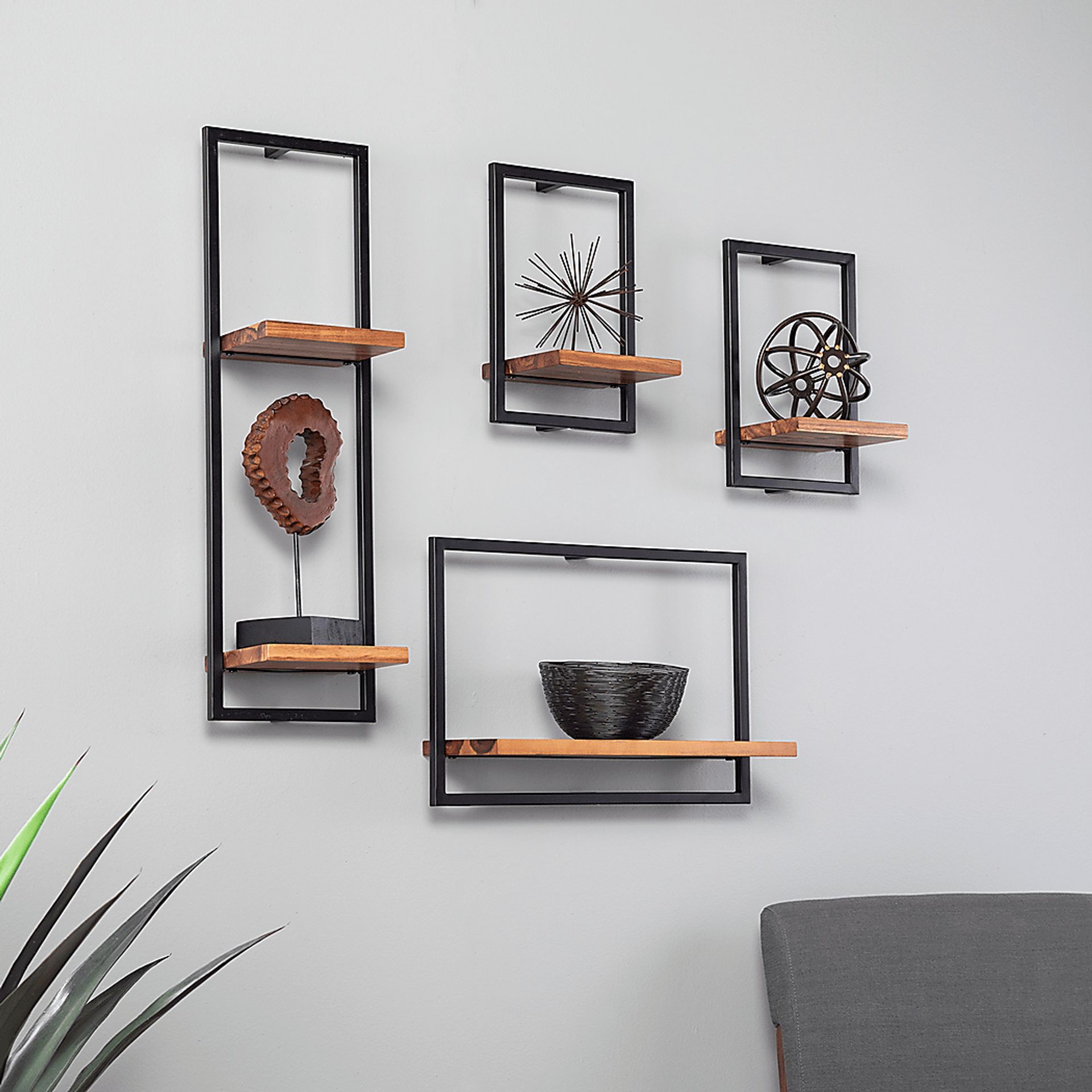 Hezlyn Brown Wall Shelf - Image 4