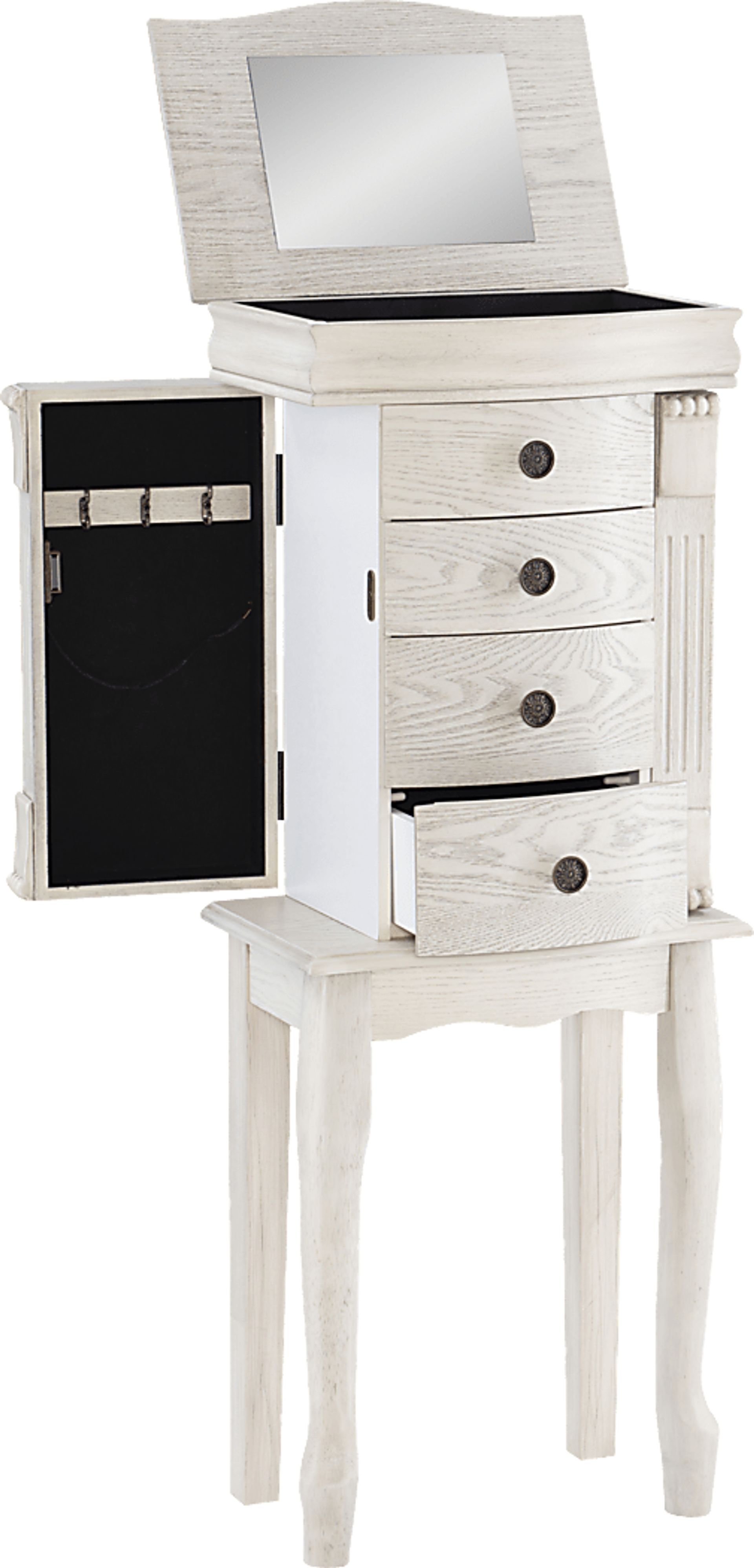 Hiatt Off White Jewelry Armoire - Image 9