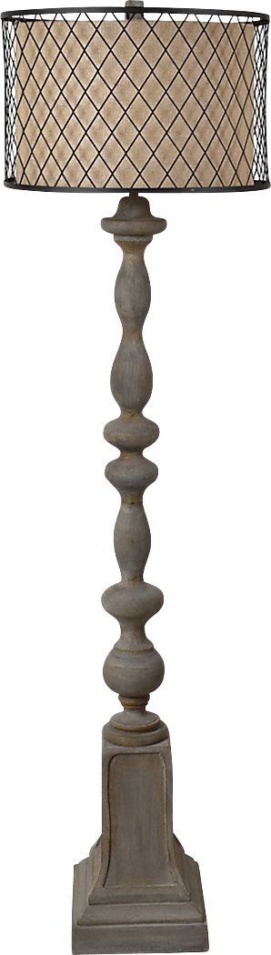 Hibiscus Point Rust Floor Lamp