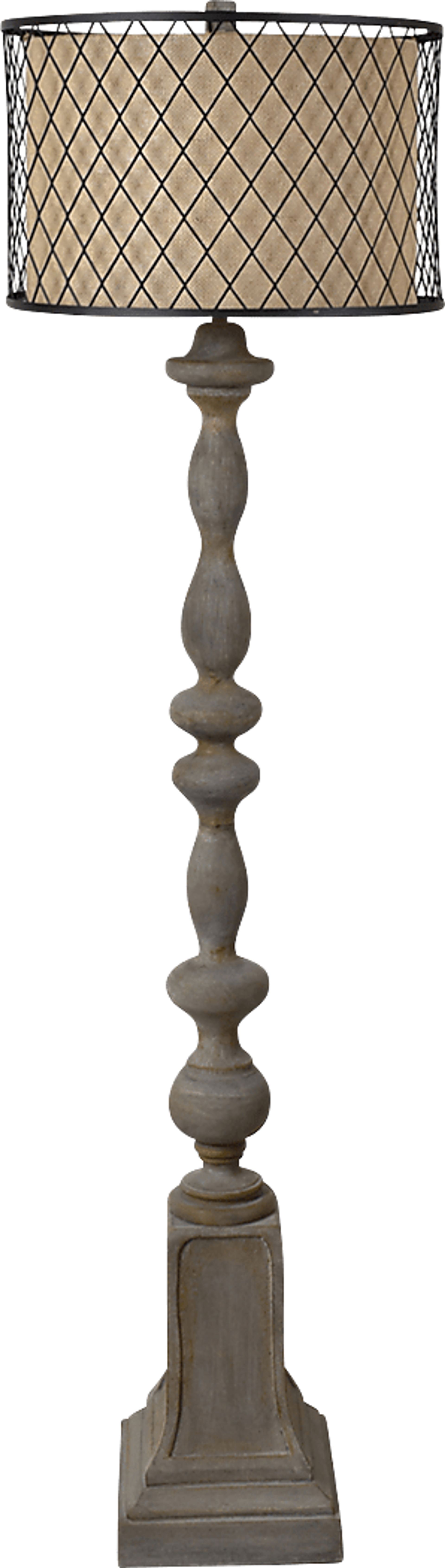 Hibiscus Point Rust Floor Lamp - Image 1