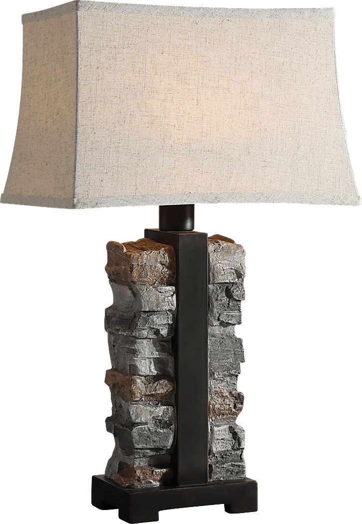 Hidden Oaks Hills Gray Outdoor Lamp