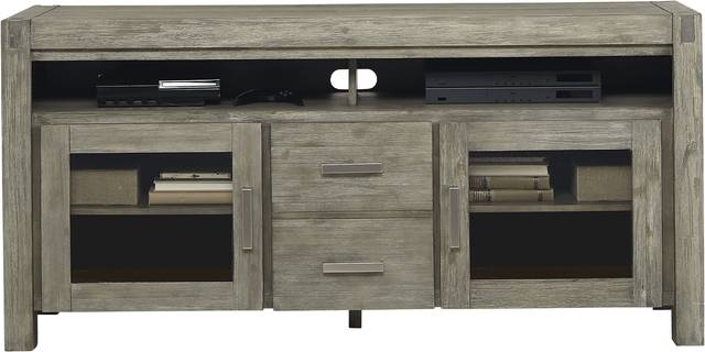 Hidden Springs II Gray 66 in. Flat Screen Console - Thumbnail - Image 1