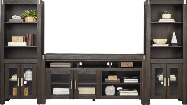 Hidden Springs II Espresso 3 Pc Wall Unit with 72 in. Console - Thumbnail - Image 2