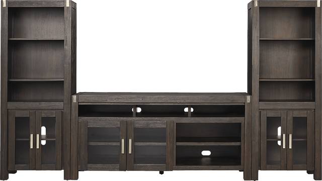 Hidden Springs II Espresso 3 Pc Wall Unit with 72 in. Console - Thumbnail - Image 1