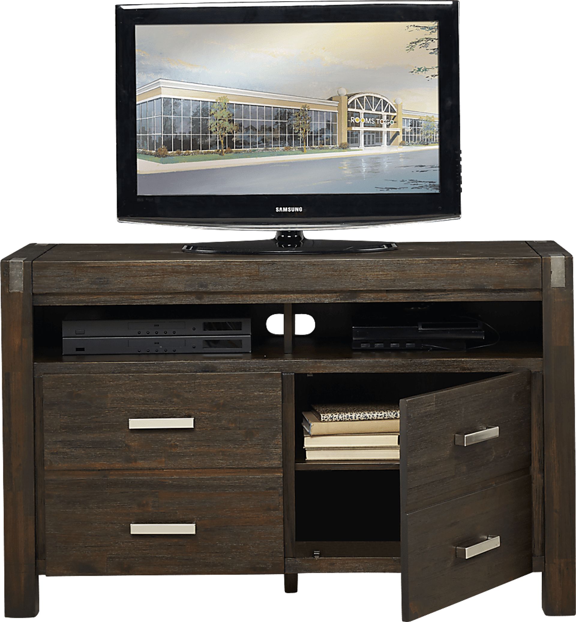 Hidden Springs II Espresso 50 in. Flat Screen Console - Image 2