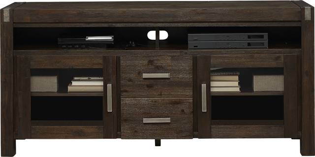 Hidden Springs II Espresso 66 in. Flat Screen Console - Thumbnail - Image 2