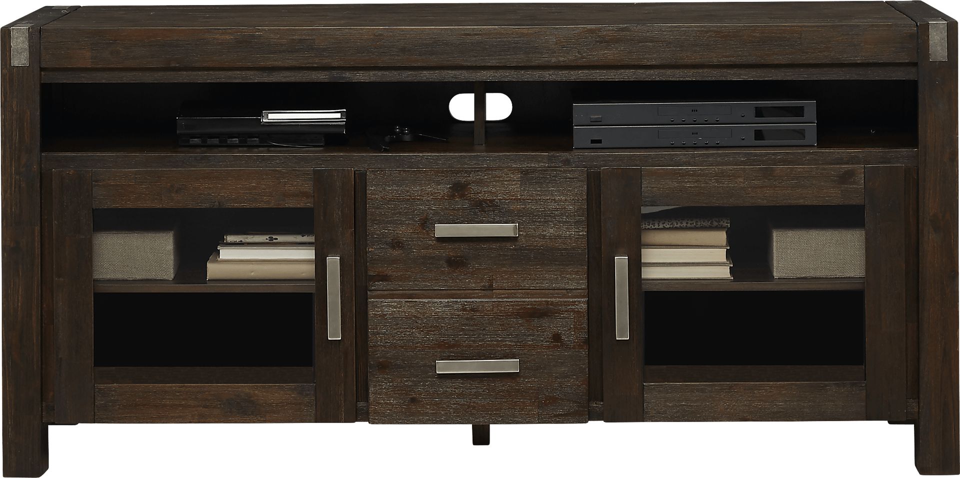 Hidden Springs II Espresso 66 in. Flat Screen Console - Image 2