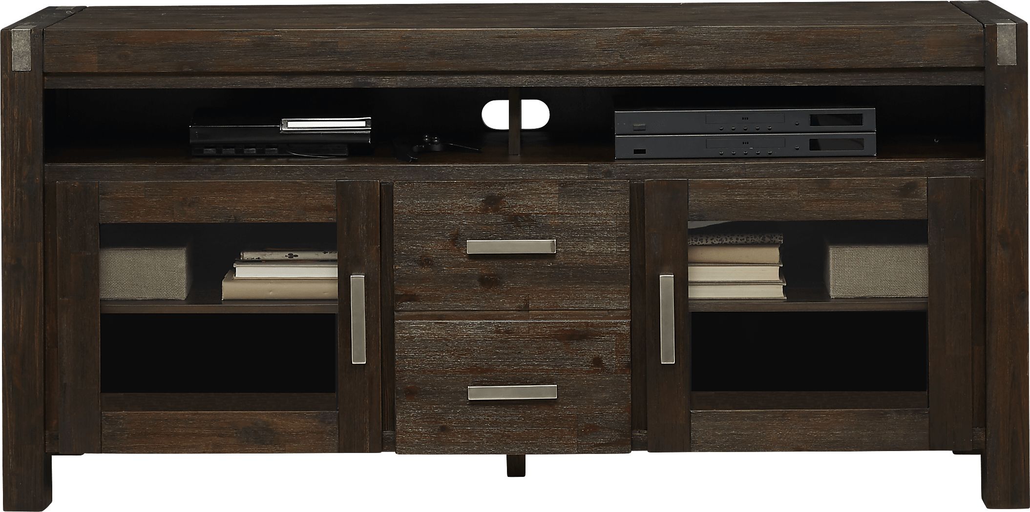 Hidden Springs II Espresso Dark Wood Console | Rooms to Go