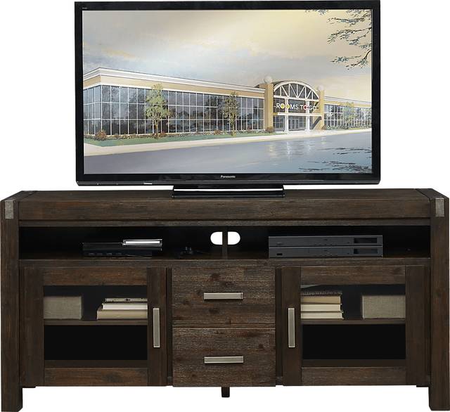 Hidden Springs II Espresso 66 in. Flat Screen Console - Thumbnail - Image 1