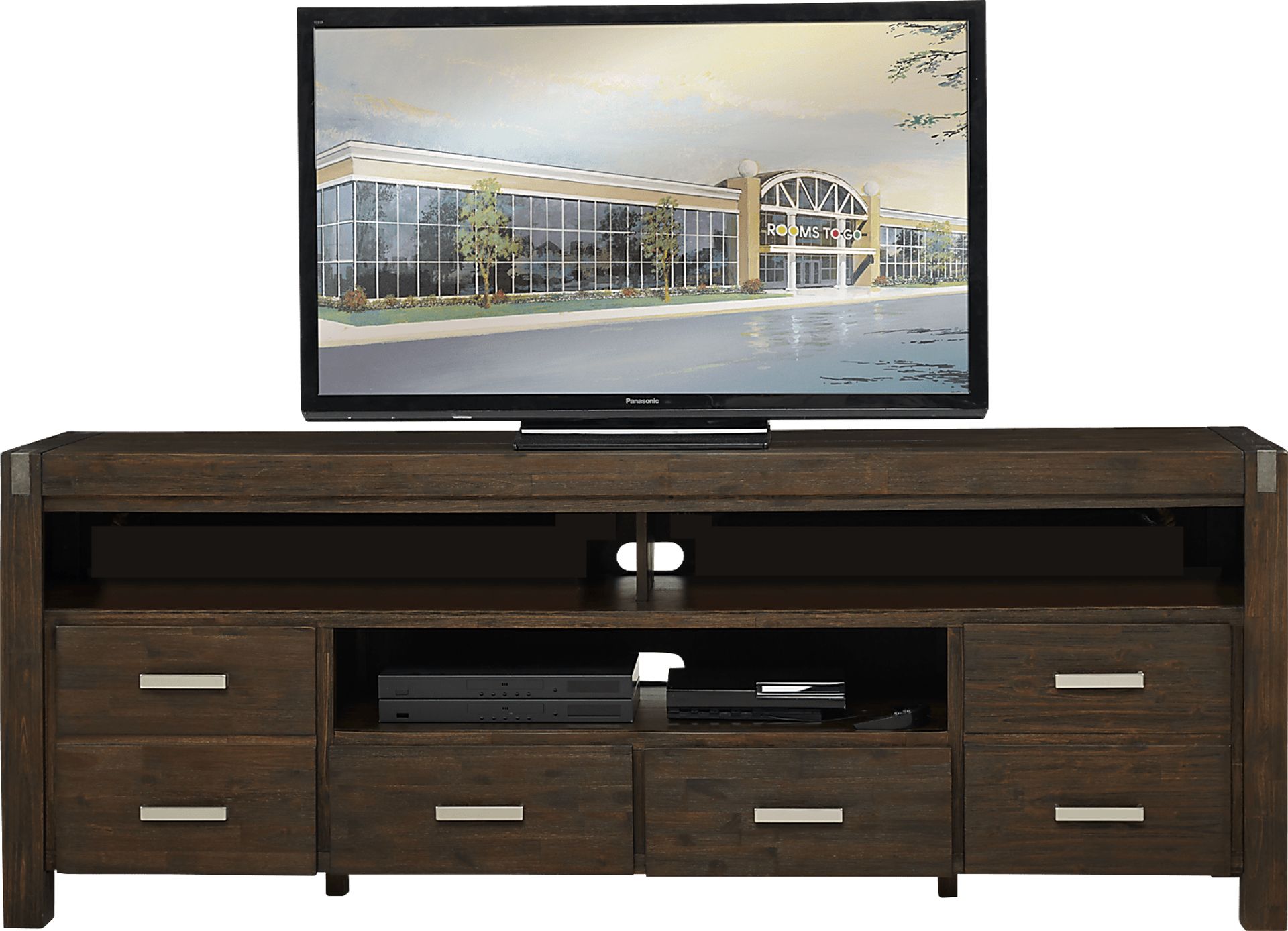 Hidden Springs II Espresso 84 in. Flat Screen Console - Image 1