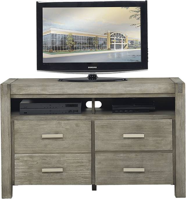 Hidden Springs II Gray 50 in. Flat Screen Console - Thumbnail - Image 1