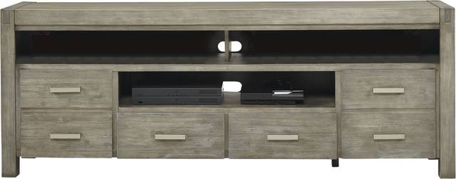 Hidden Springs II Gray 84 in. Flat Screen Console - Thumbnail - Image 3