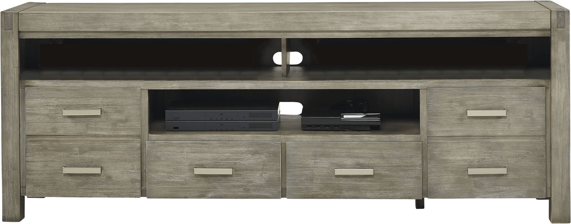 Hidden Springs II Gray 84 in. Flat Screen Console - Image 3