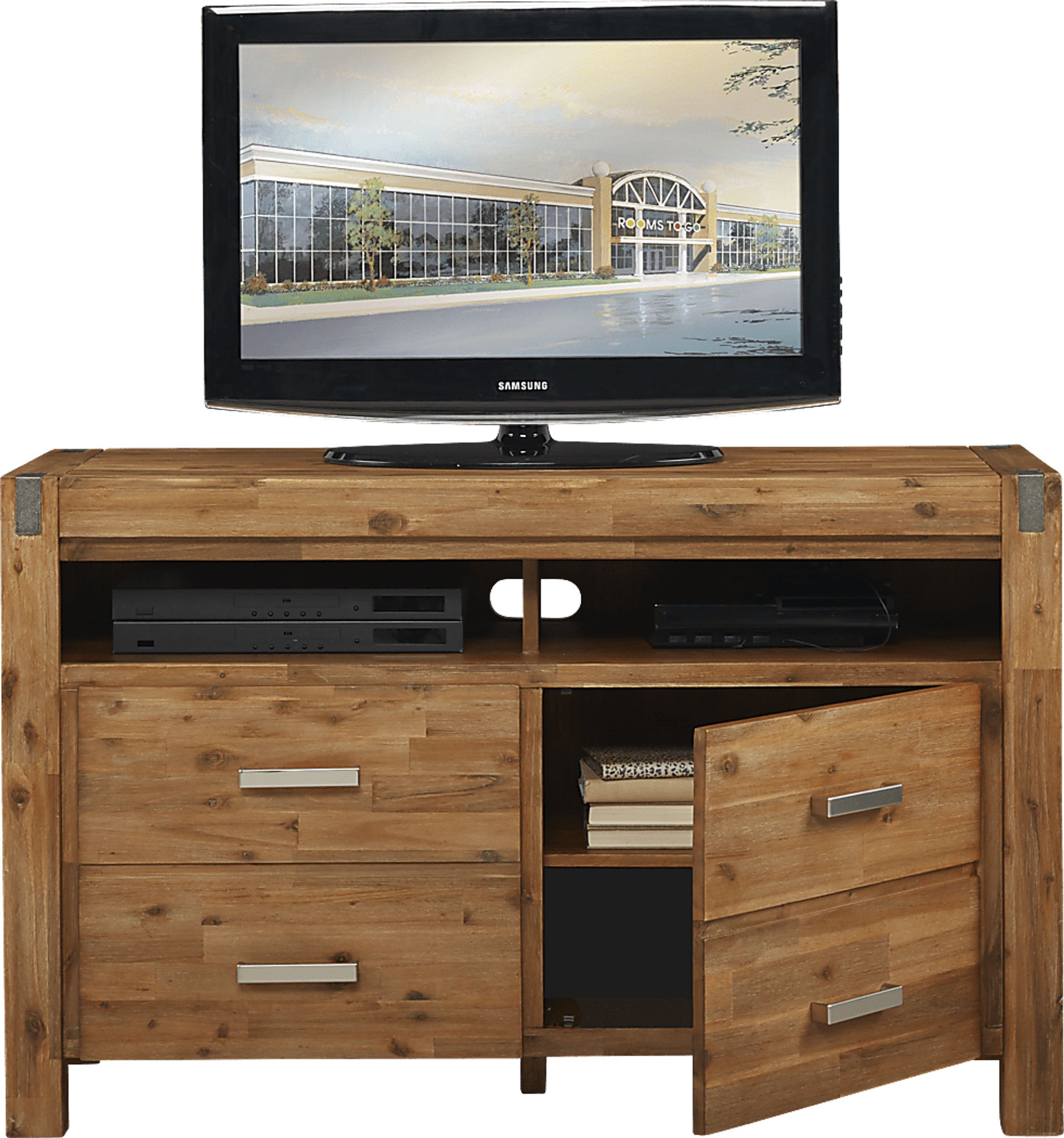 Hidden Springs II Tan 50 in. Flat Screen Console - Image 2