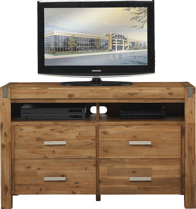 Hidden Springs II Tan 50 in. Flat Screen Console - Thumbnail - Image 1