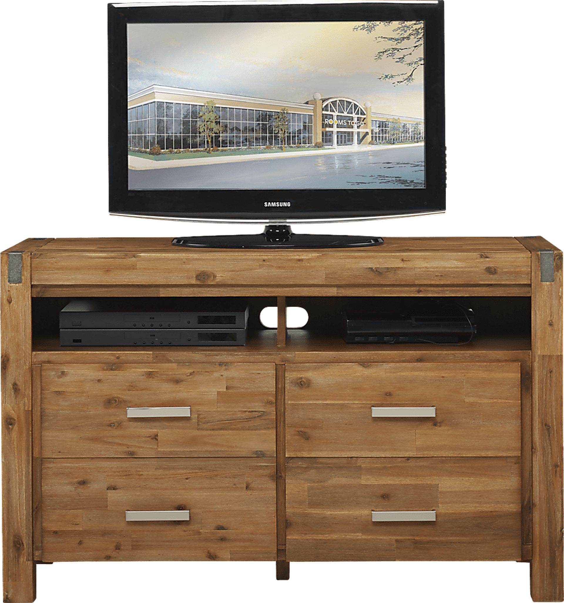 Hidden Springs II Tan 50 in. Flat Screen Console - Image 1