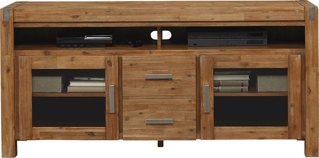 Hidden Springs II Tan 66 in. Flat Screen Console - Thumbnail - Image 2