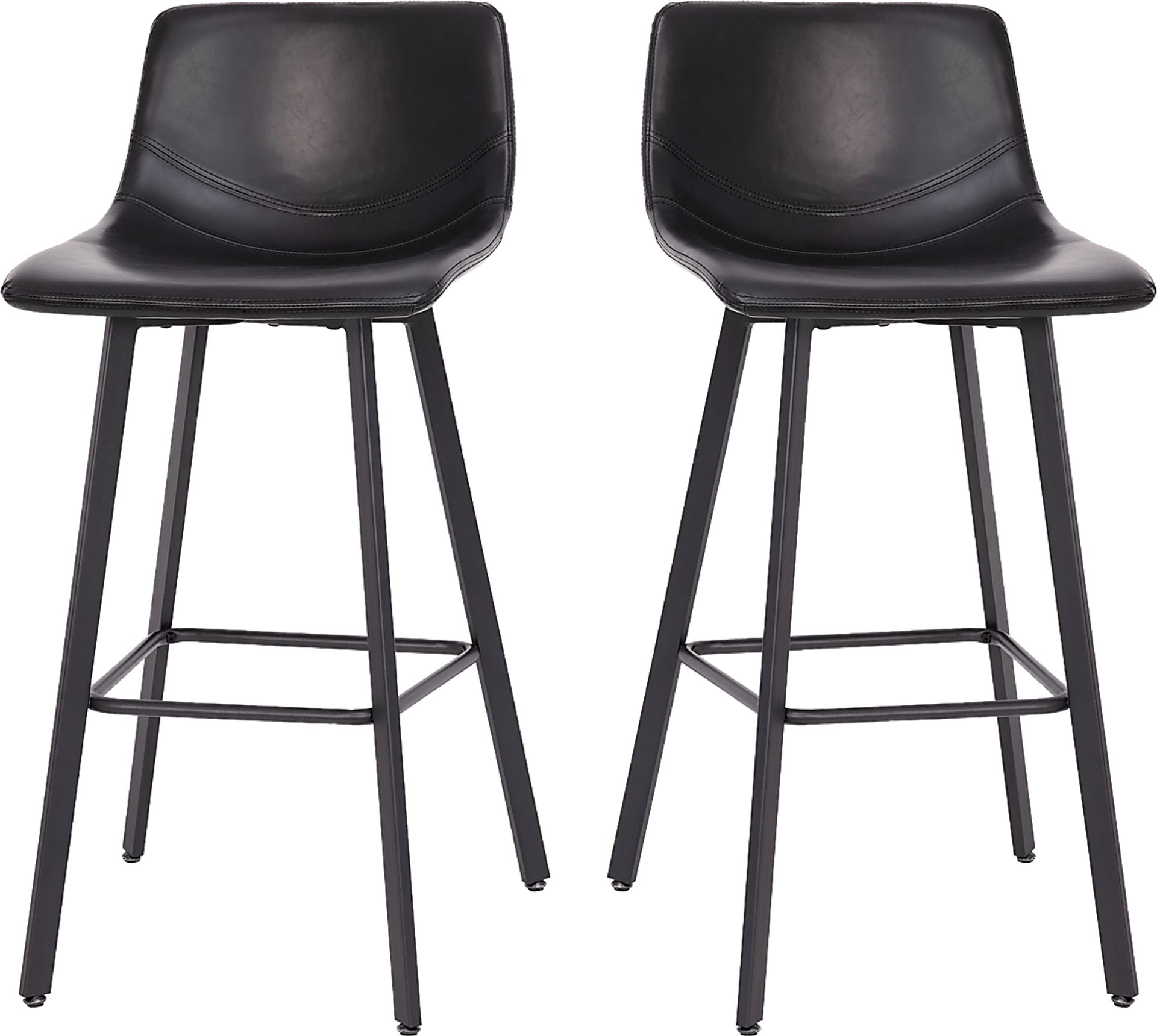 Hiefield Black Barstool, Set of 2 - Image 1