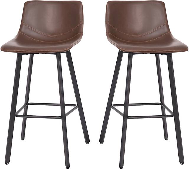 Hiefield Brown Barstool, Set of 2 - Thumbnail - Image 1
