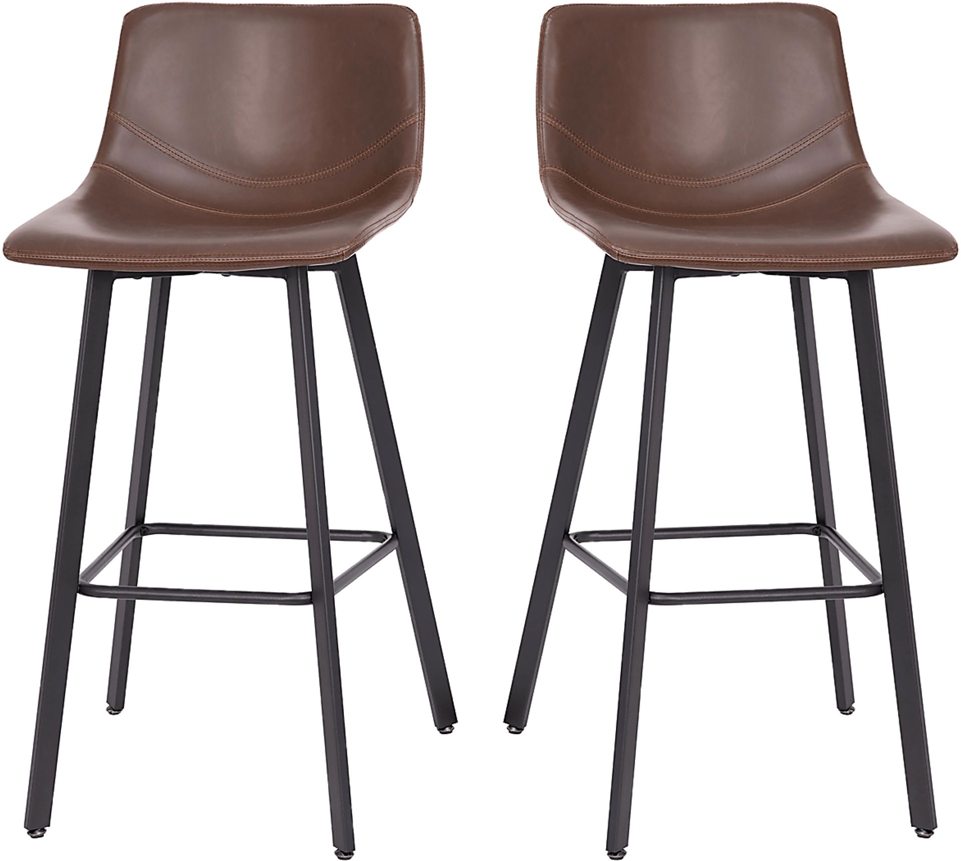 Hiefield Brown Barstool, Set of 2 - Image 1