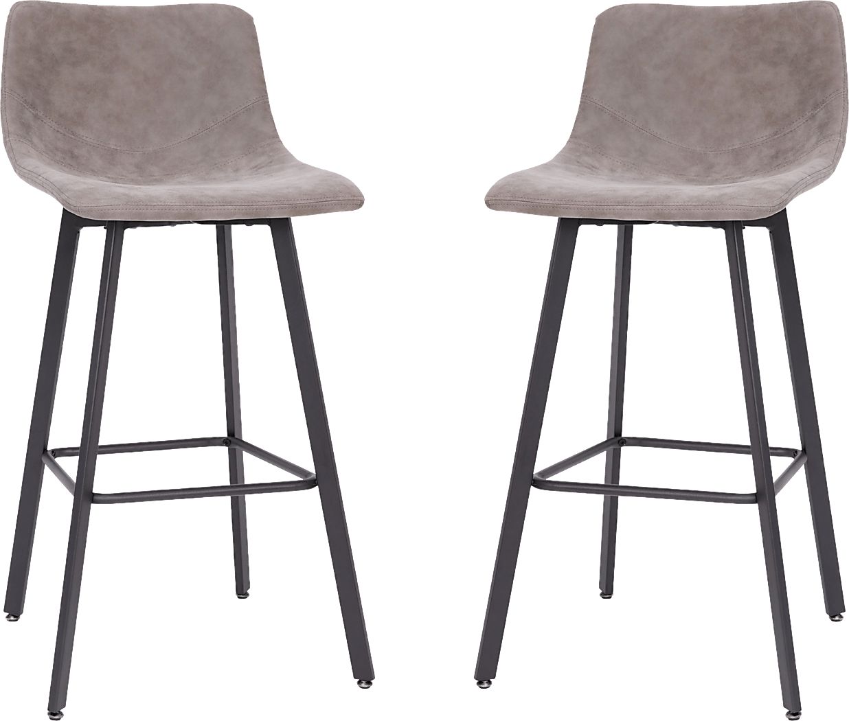 Hiefield Gray Barstool, Set of 2