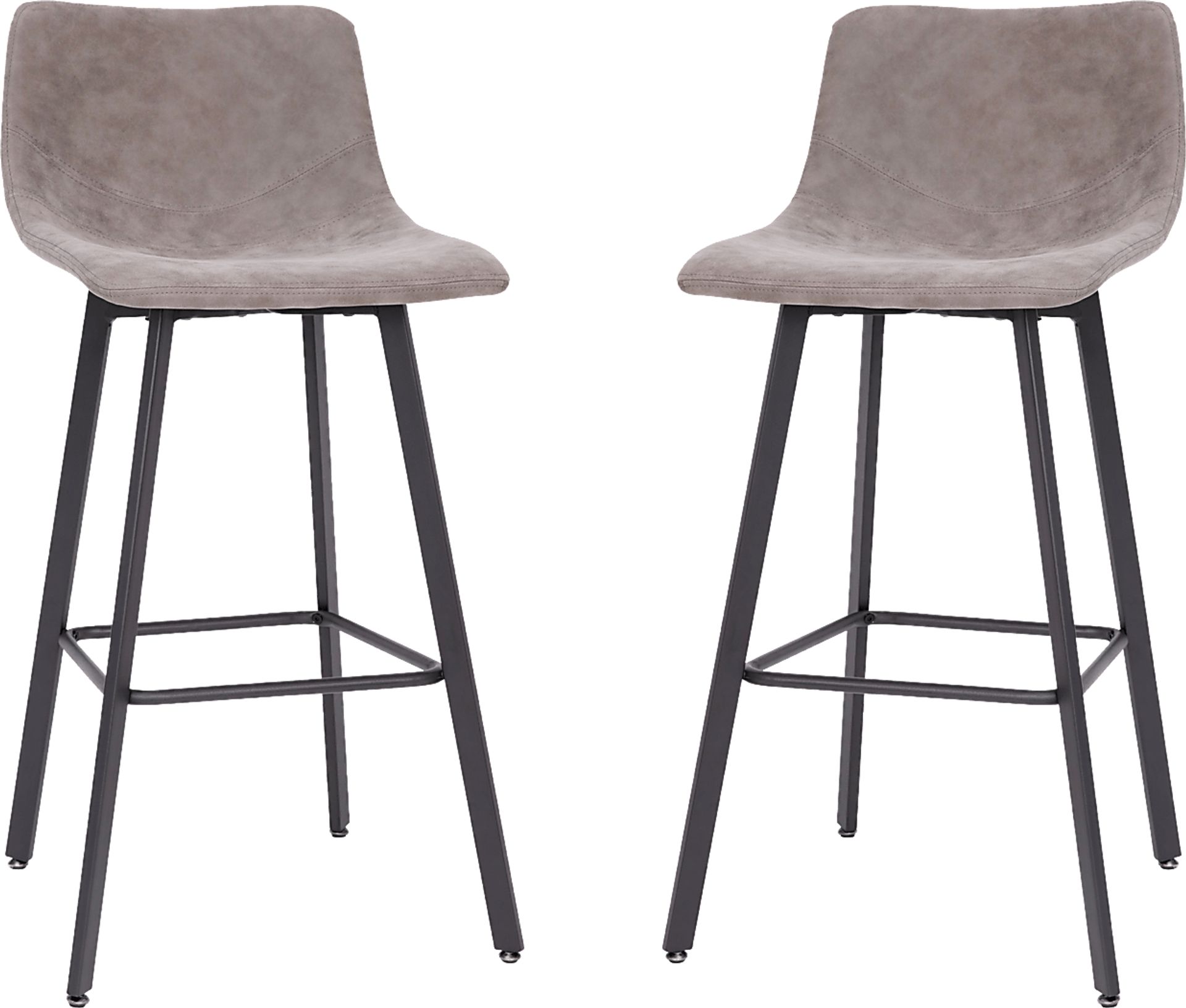 Hiefield Gray Barstool, Set of 2 - Image 1