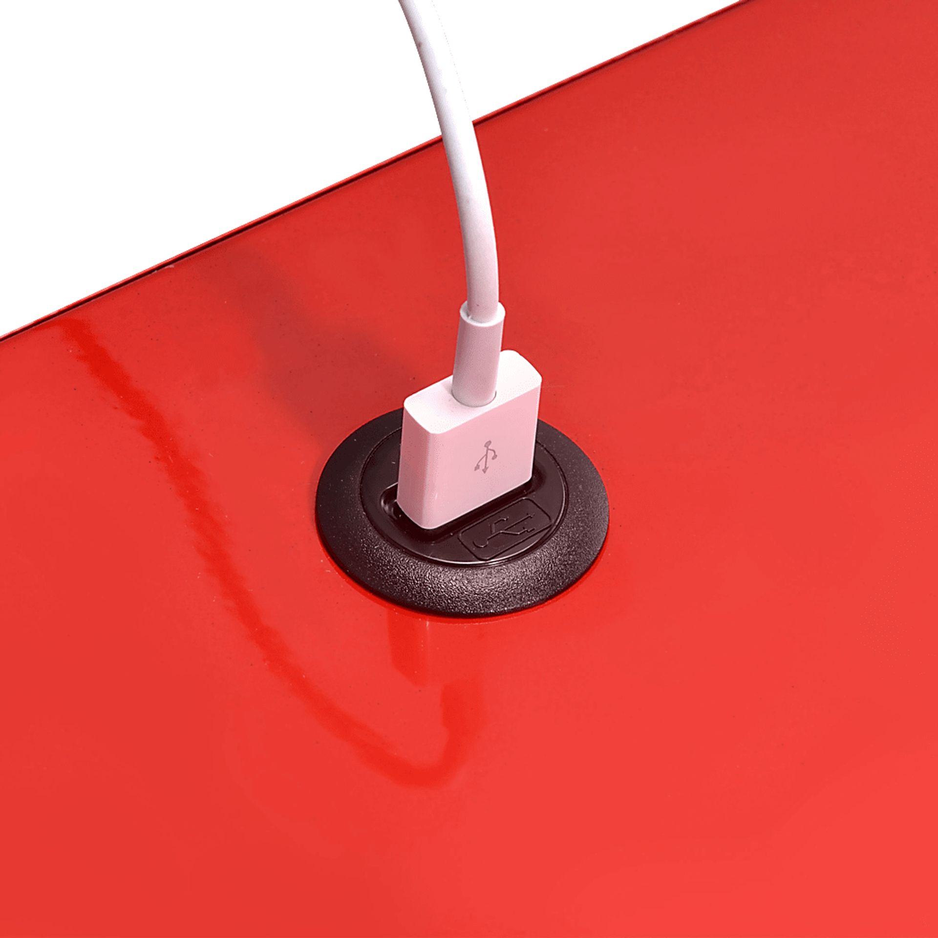 Hiett Red Accent Table - Image 7