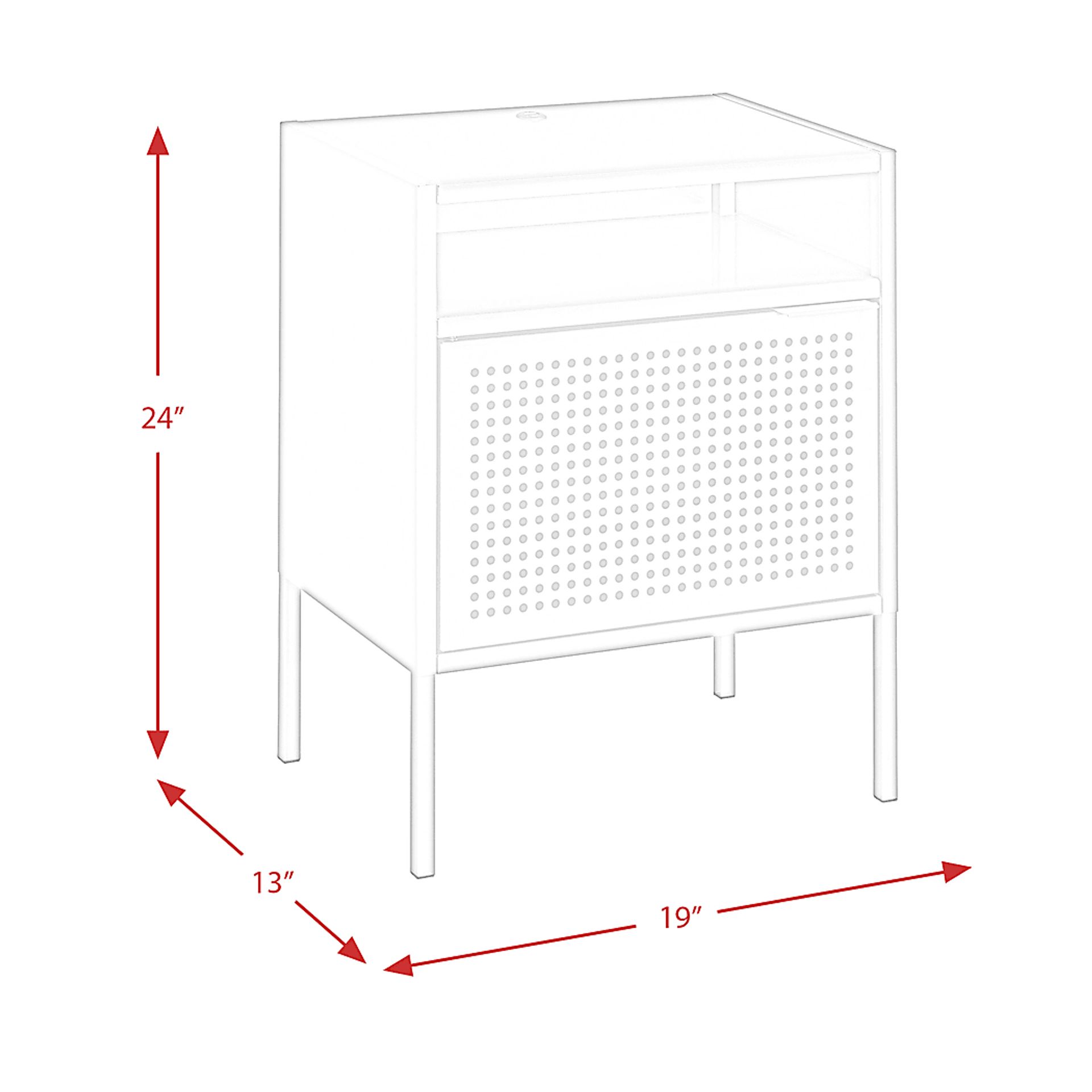 Hiett Red Accent Table - Image 10