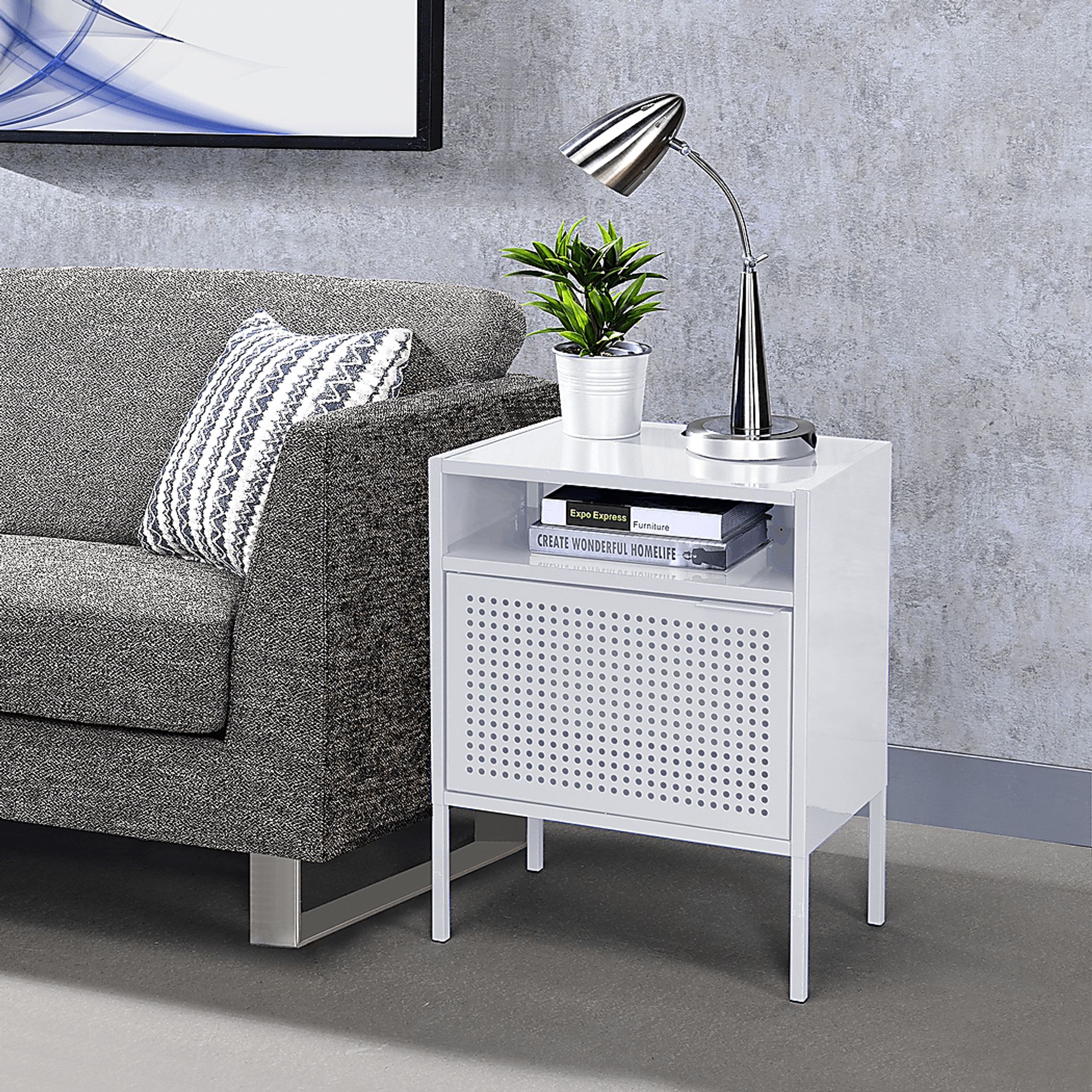 Hiett White Accent Table - Image 9