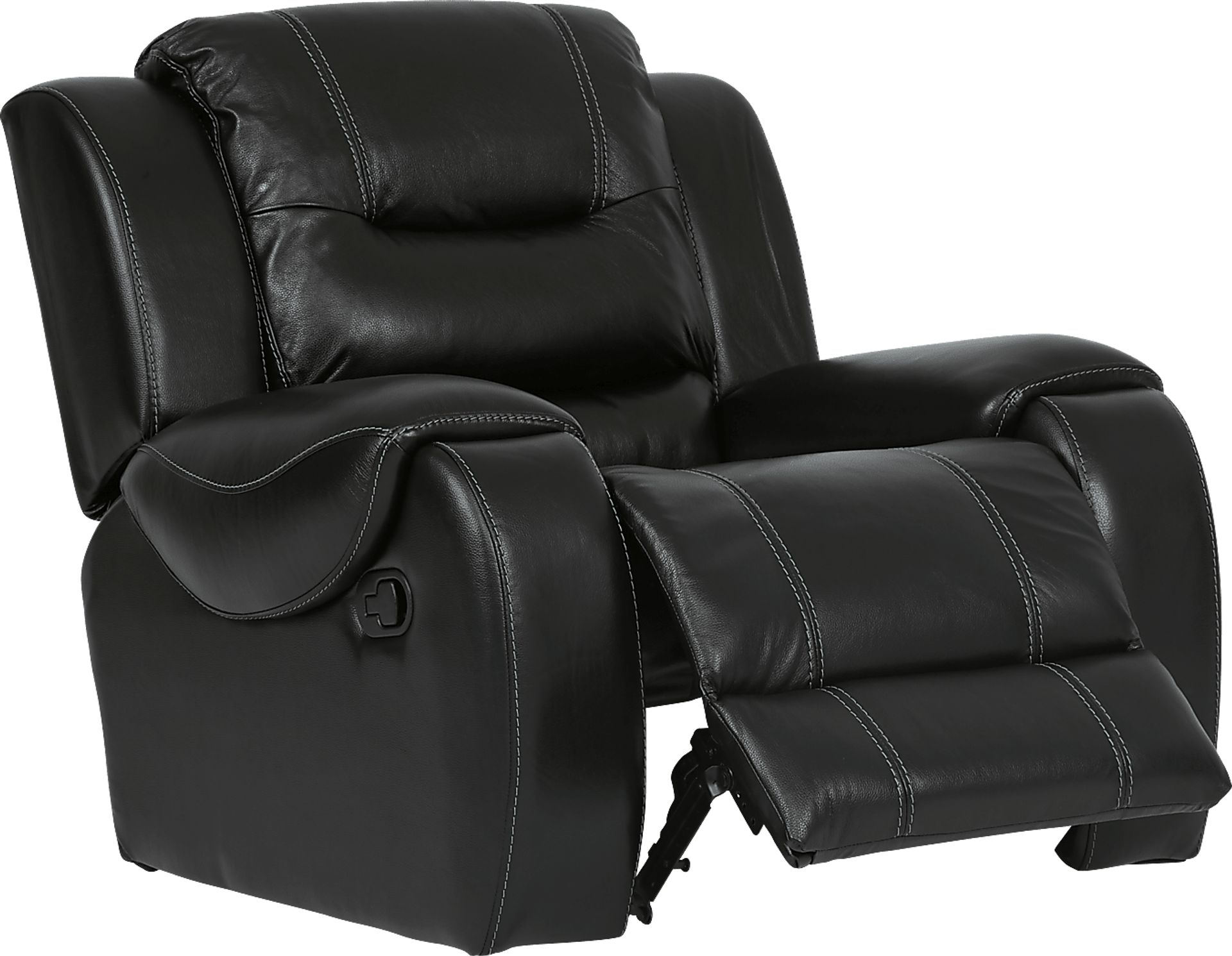 High Plains Black Leather Rocker Recliner - Image 2